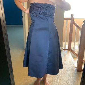 Eggplant Plum Mid Length Dress